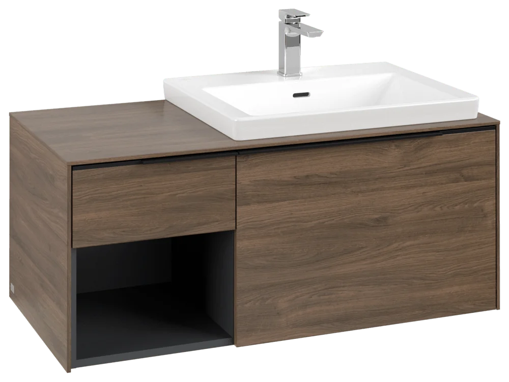 Villeroy & Boch Waschbeckenunterschrank Subway 3.0 Arizona Oak, 1001x423x500 mm, mit Beleuchtung und SoftClosing Villeroy & Boch Waschbeckenunterschrank Subway 3.0 Arizona Oak, 1001x423x500 mm, mit Beleuchtung und SoftClosing