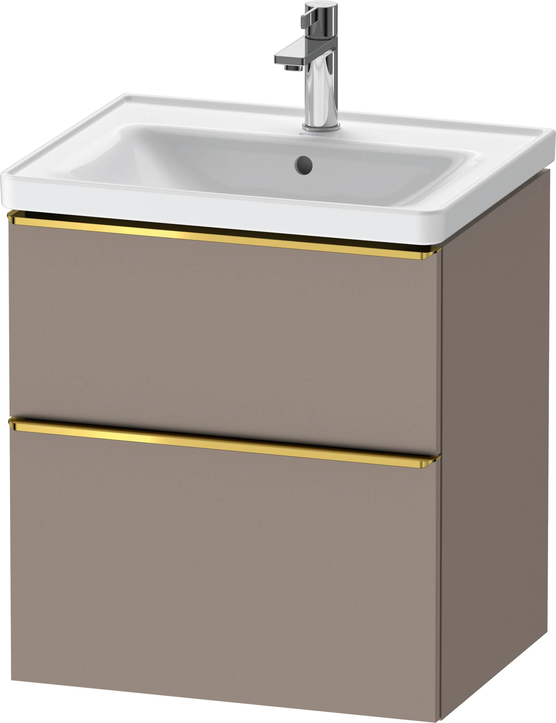 Duravit Waschtischunterschrank wandhängend „D-Neo“ 58,4 × 62,5 × 45,2 cm Basalt Matt