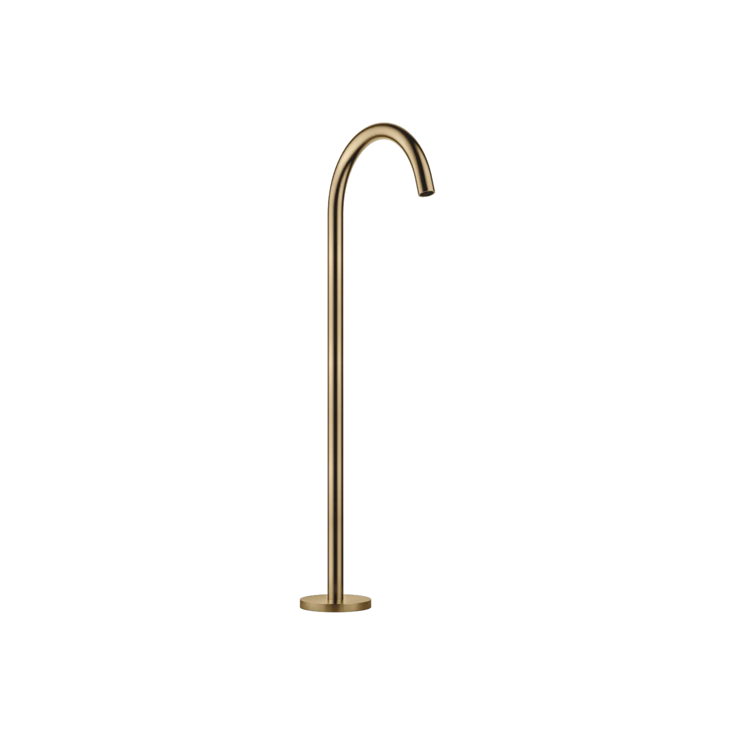 Dornbracht META Wannenauslauf ohne Umstellung, Dark Brass gebürstet, Ausladung 282 mm, Höhe gesamt 811–881 mm
