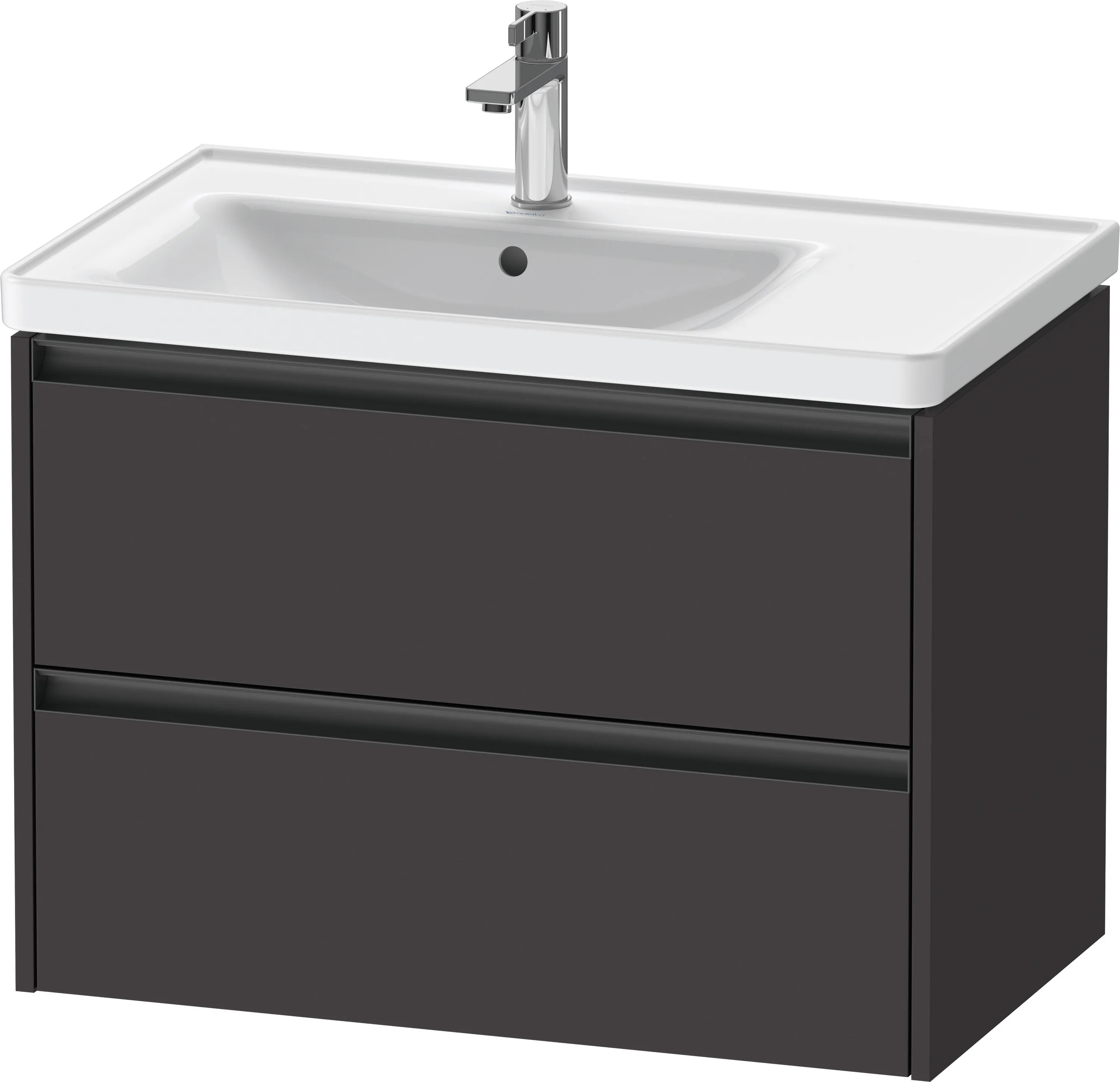 Duravit Waschtischunterschrank wandhängend „Ketho.2“ 78,4 × 54,9 × 45,5 cm Graphit Supermatt