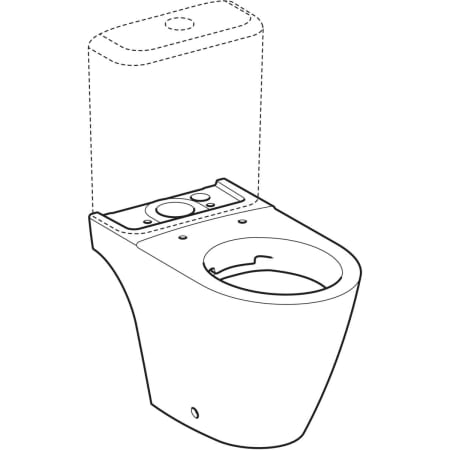 Stand-Tiefspül-WC für Kombination mit Spülkasten „iCon“ 35,5 × 40 cm, ohne Spülrand, Befestigung verdeckt