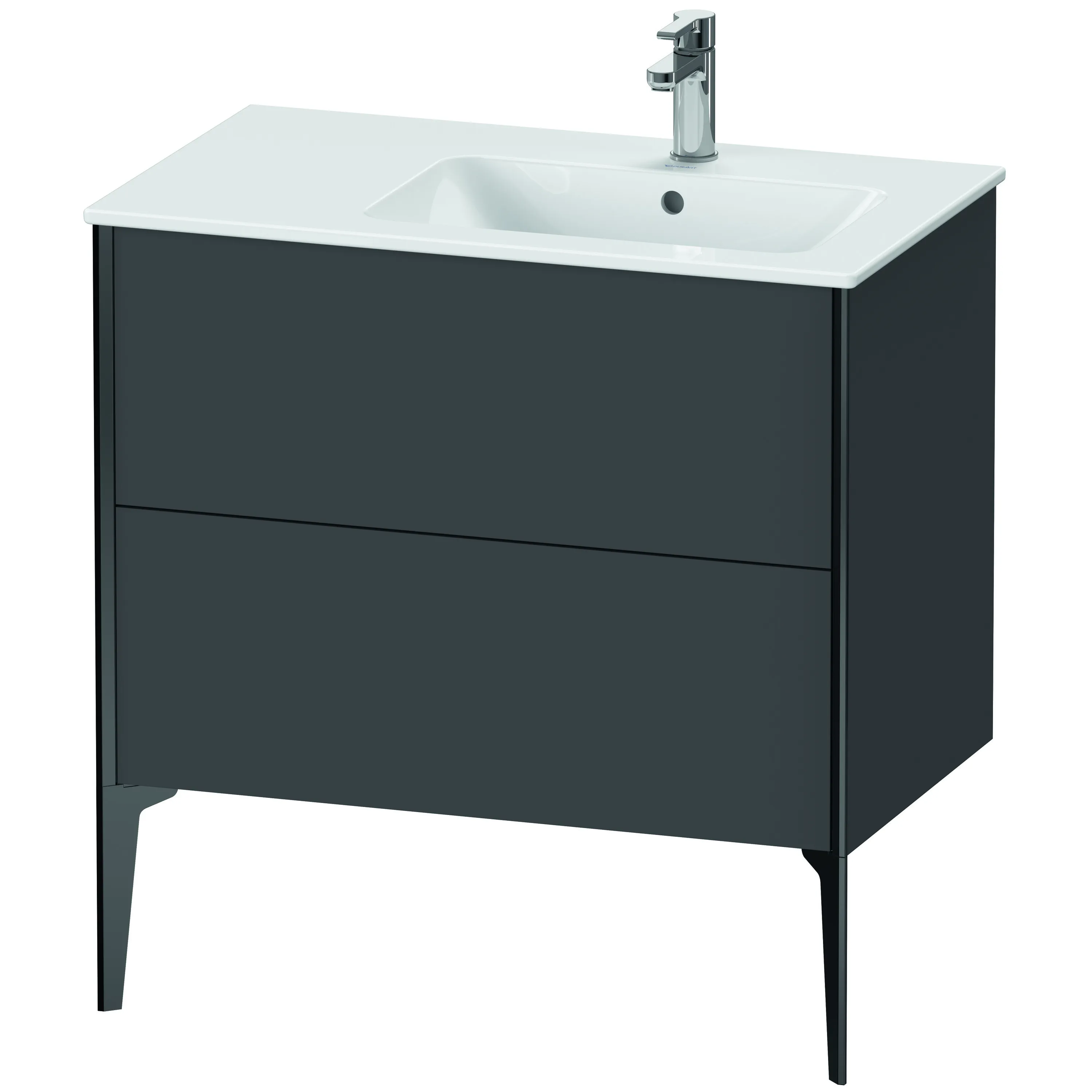 Duravit Waschtischunterschrank bodenstehend „XViu“ 81 × 59,4 × 48 cm in Graphit Matt