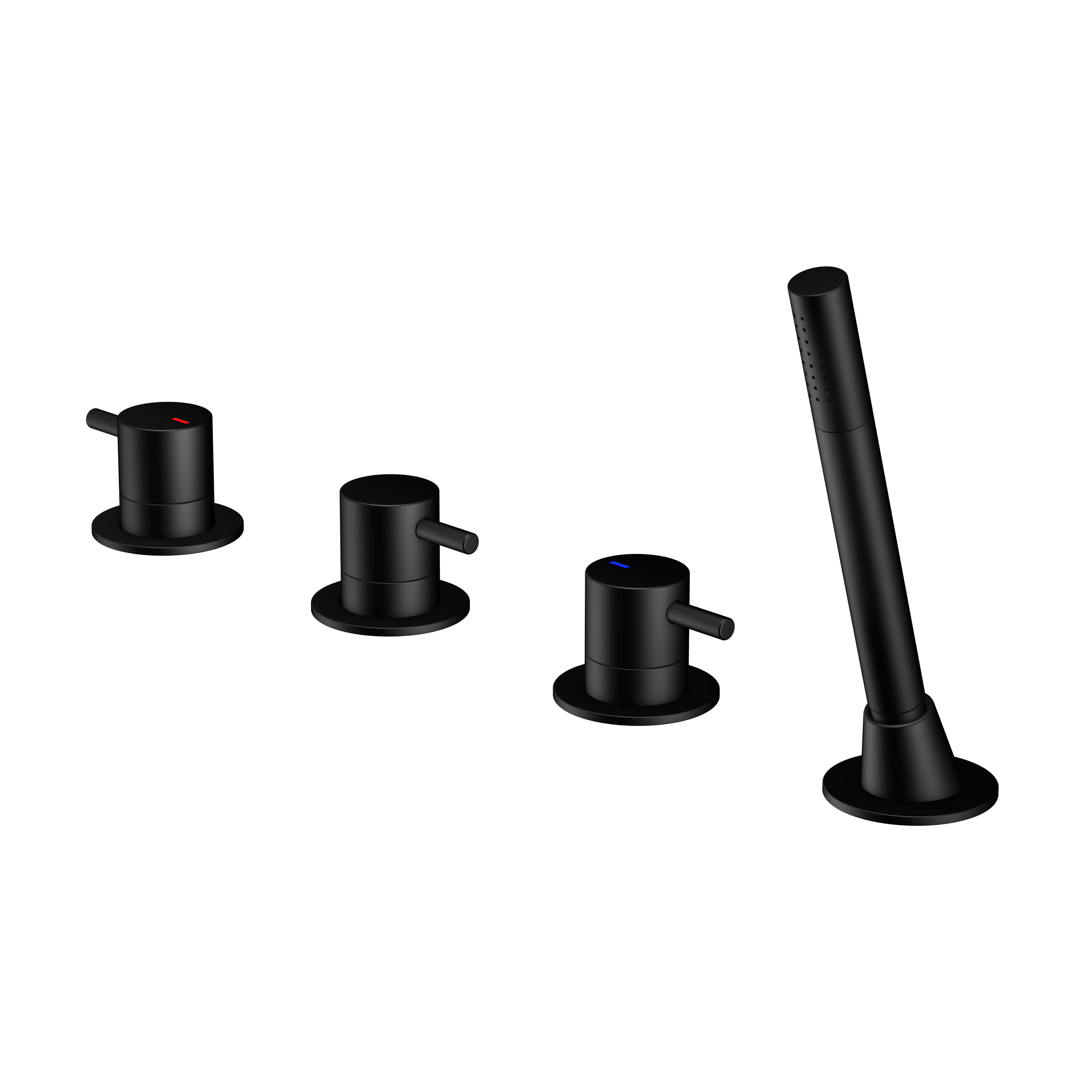 Serie 100 4-Loch Wanne/Brause-Standarmatur chrom Serie 100 4-Loch Wanne/Brause-Standarmatur chrom