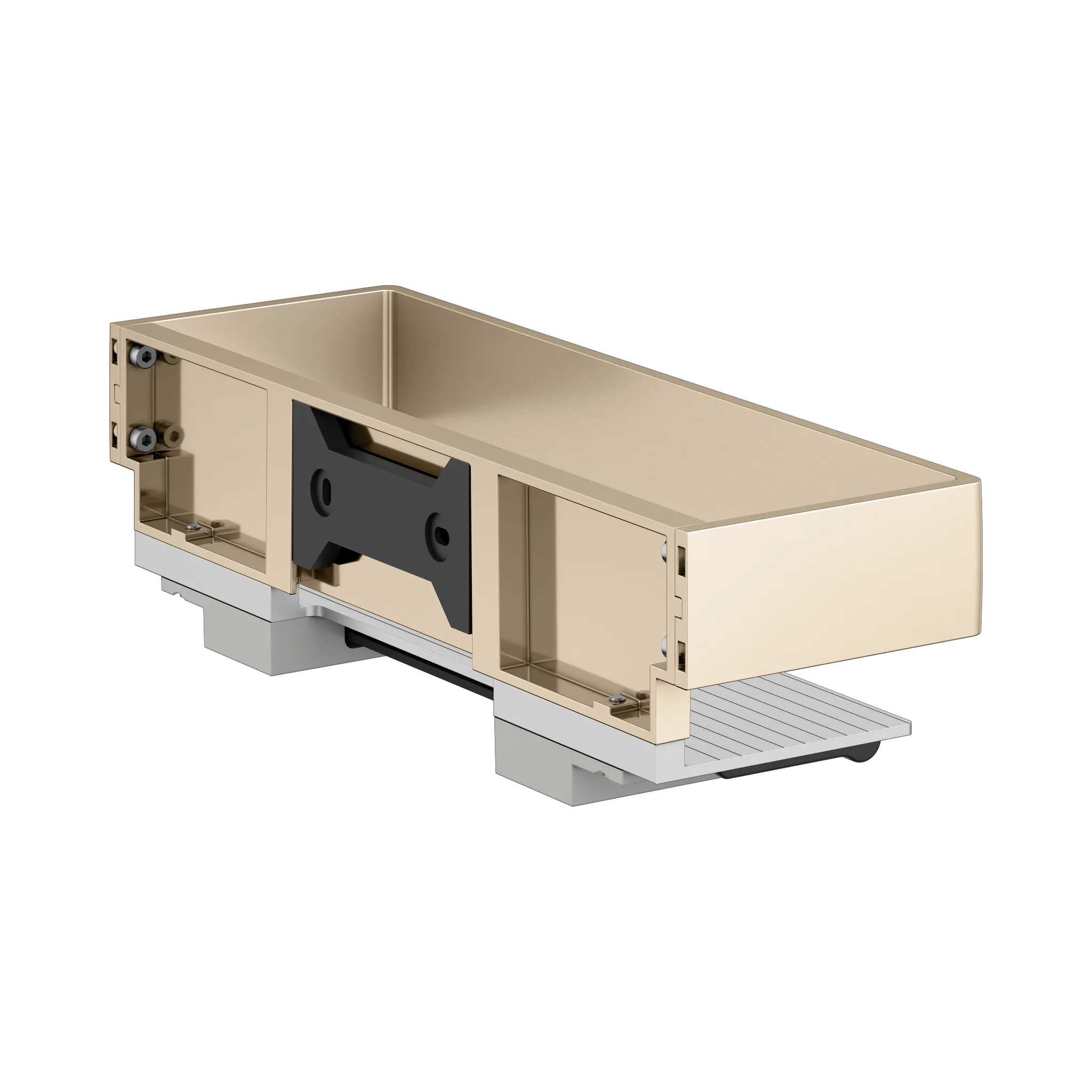 Edition 11 11159030000 Duschkorb mit Glasabzieher silber-eloxiert/Bronze geb. Edition 11 11159030000 Duschkorb mit Glasabzieher silber-eloxiert/Bronze geb.