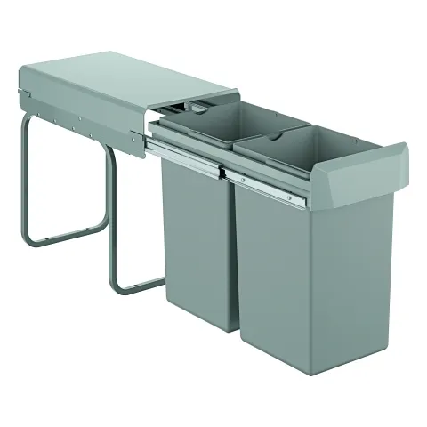 Mülltrennsystem Blue 40855, 30 cm, zweifach 15 l / 15 l, Bodenmontage hinter Drehtür, kompatibel mit Blue Home and Red Größe M und L Mülltrennsystem Blue 40855, 30 cm, zweifach 15 l / 15 l, Bodenmontage hinter Drehtür, kompatibel mit Blue Home and Red Größe M und L
