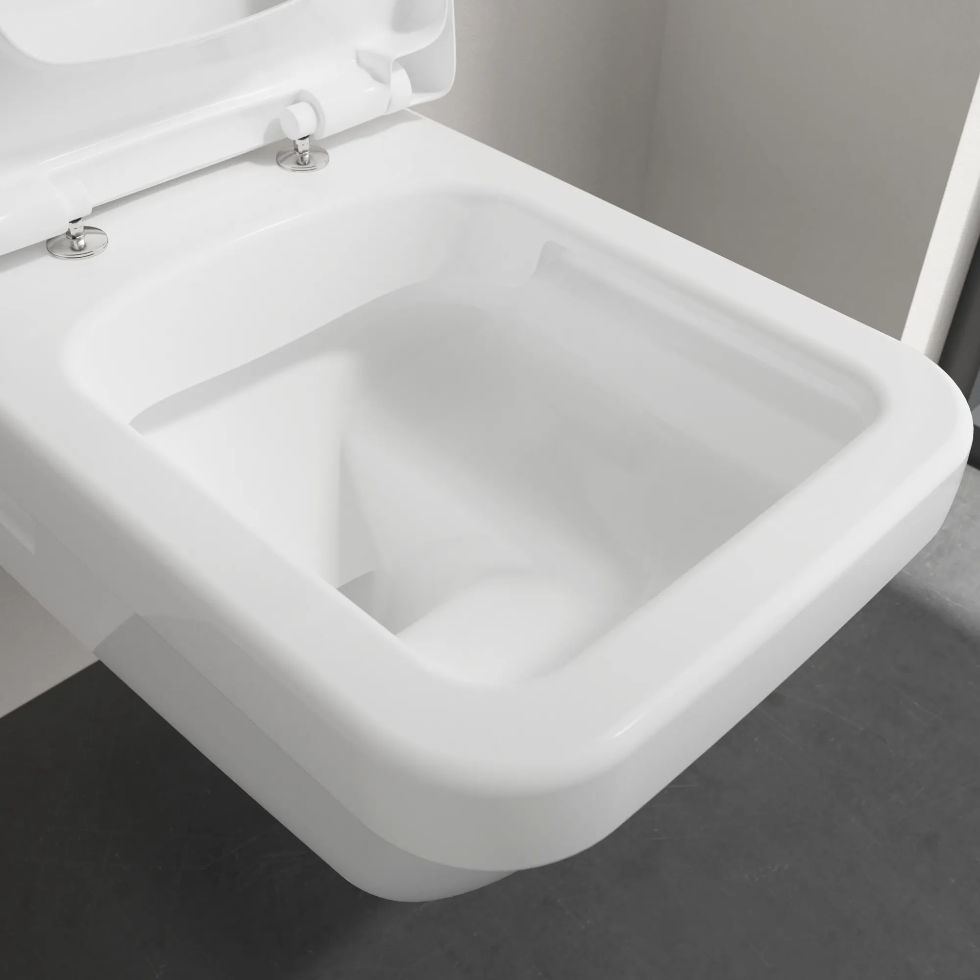 Wand-Tiefspül-WC DirectFlush „Architectura“ 37 × 31,6 × 53 cm, ohne Spülrand, Abgang waagerecht