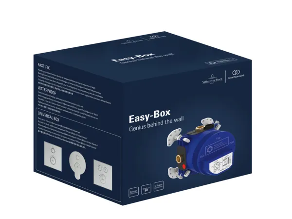 Ideal Standard EASY-Box Unterputz-Bausatz 1 für Einhebelmischer und Thermostate, neutral, 158x78x158 mm, Einbautiefe 73-95 mm