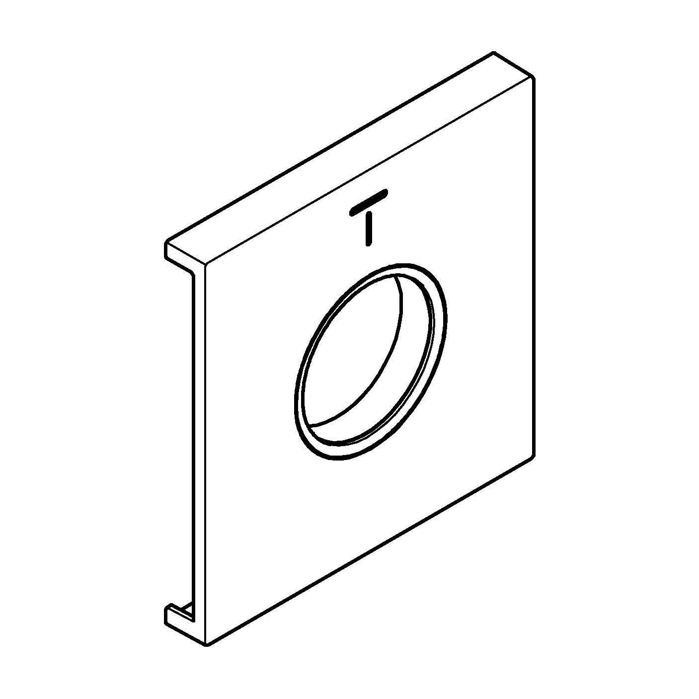 Metallplatte Grohtherm Aqua Tiles 107172, Symbol Kopfbrause 4, für Grohtherm Aqua Tiles Unterputz-Thermostate, chrom Metallplatte Grohtherm Aqua Tiles 107172, Symbol Kopfbrause 4, für Grohtherm Aqua Tiles Unterputz-Thermostate, chrom