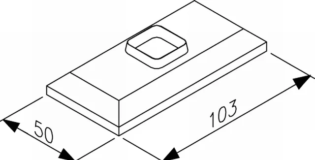 Zubehör Kunststoffkappe 50x103mm Kunststoff, weiß Zubehör Kunststoffkappe 50x103mm Kunststoff, weiß