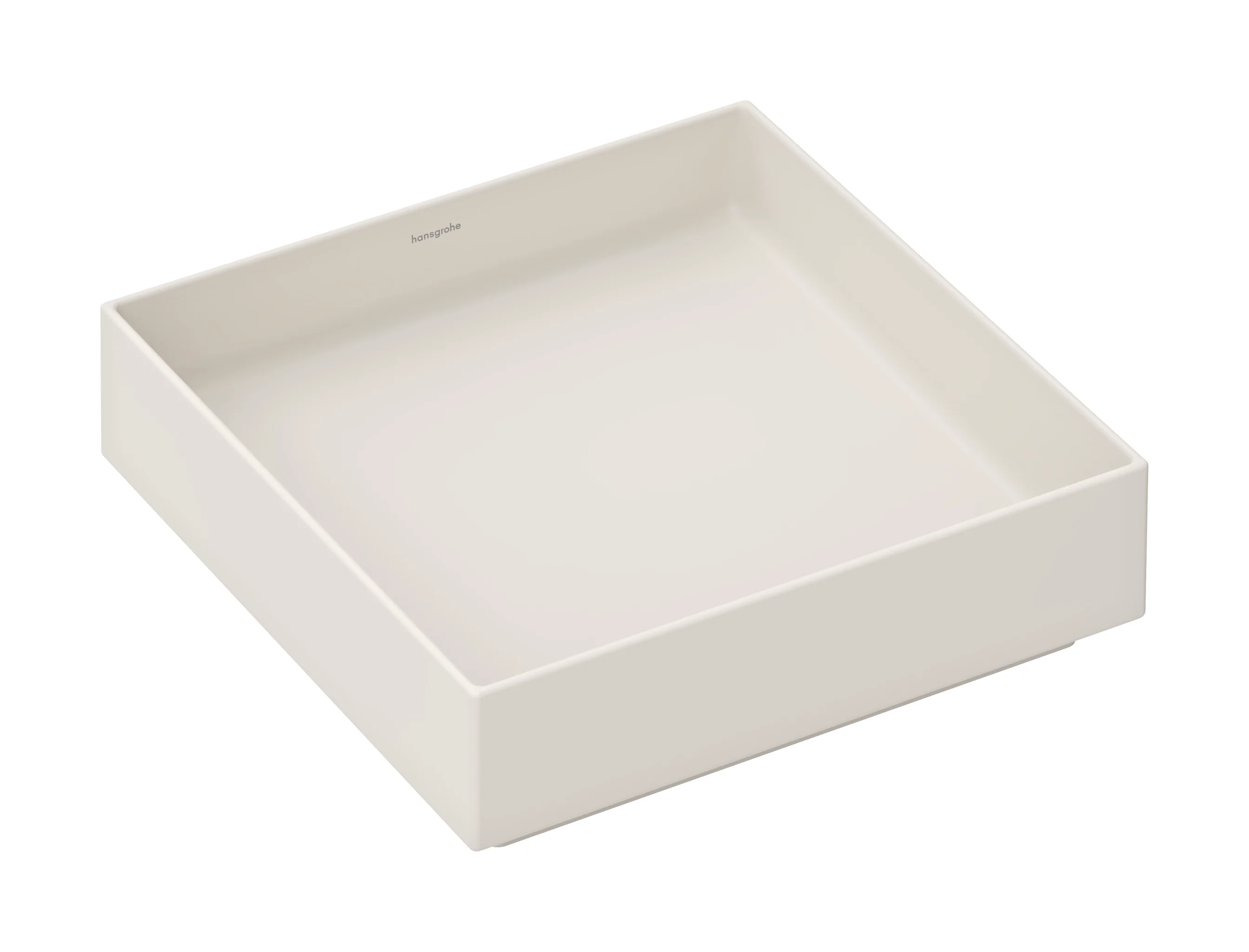 Hansgrohe Aufsatzwaschtisch Xuniva Evo E, Sandbeige Matt, 400x400x120 mm, Beckeninnenhöhe 65 mm Hansgrohe Aufsatzwaschtisch Xuniva Evo E, Sandbeige Matt, 400x400x120 mm, Beckeninnenhöhe 65 mm