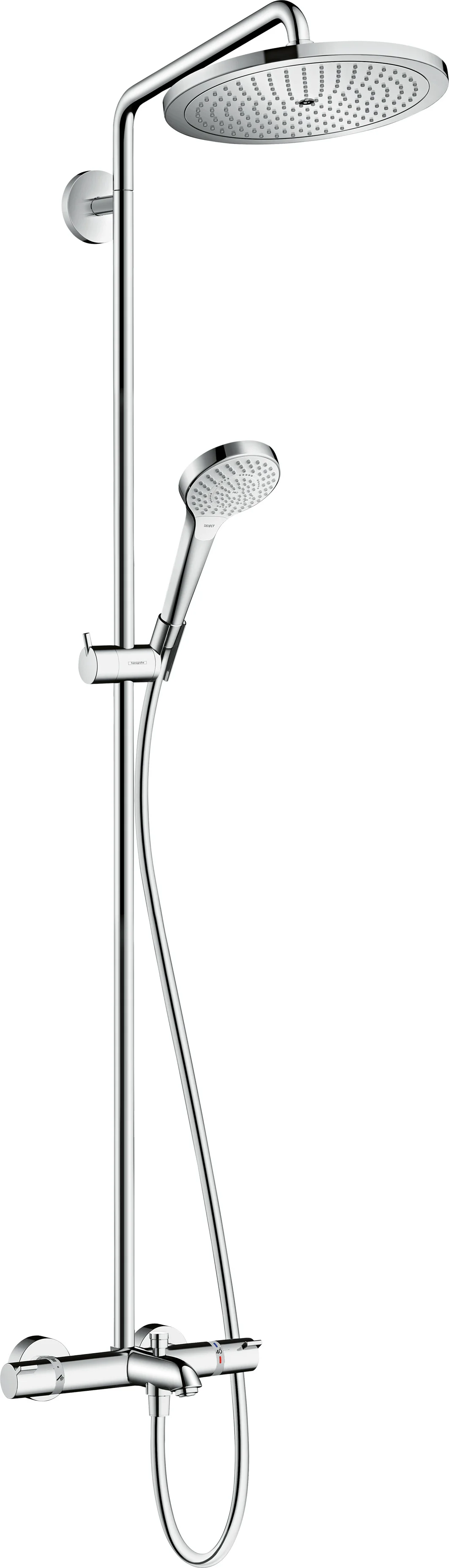 Hansgrohe Croma Select S Showerpipe 280 Wanne, Chrom, 19 l/min Durchfluss, Aufputzinstallation Hansgrohe Croma Select S Showerpipe 280 Wanne, Chrom, 19 l/min Durchfluss, Aufputzinstallation