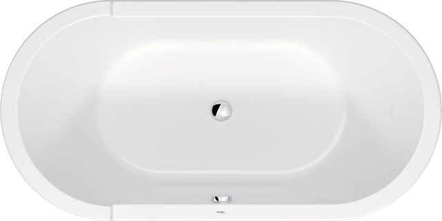 Duravit Badewanne „Starck“ freistehend oval 160 × 80 cm, Mittelablauf 