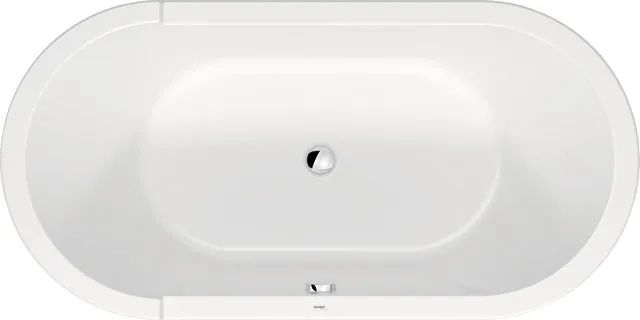 Duravit Badewanne „Starck“ freistehend oval 1600 × 800 mm, Mittelablauf in Weiß Duravit Badewanne „Starck“ freistehend oval 1600 × 800 mm, Mittelablauf in Weiß