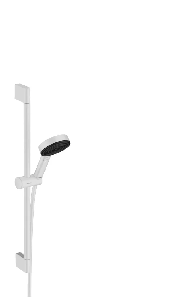 Hansgrohe Pulsify Select S Brauseset 105 3jet Relaxation EcoSmart mit Brausestange 65 cm, Mattweiß