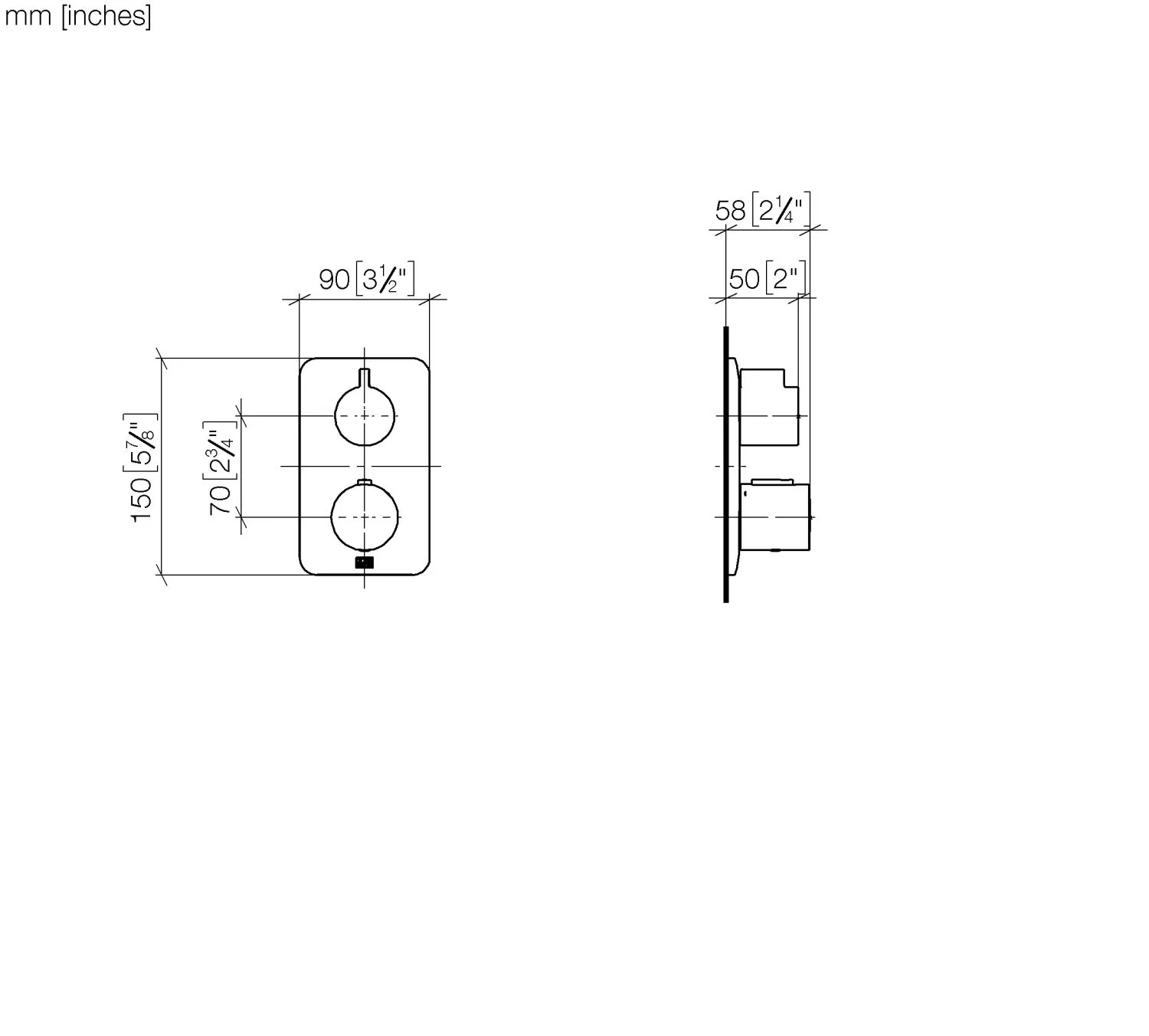 UP-Thermostat mit Dreiwege-Mengenregulierung LISSÉ Chrom 36427845