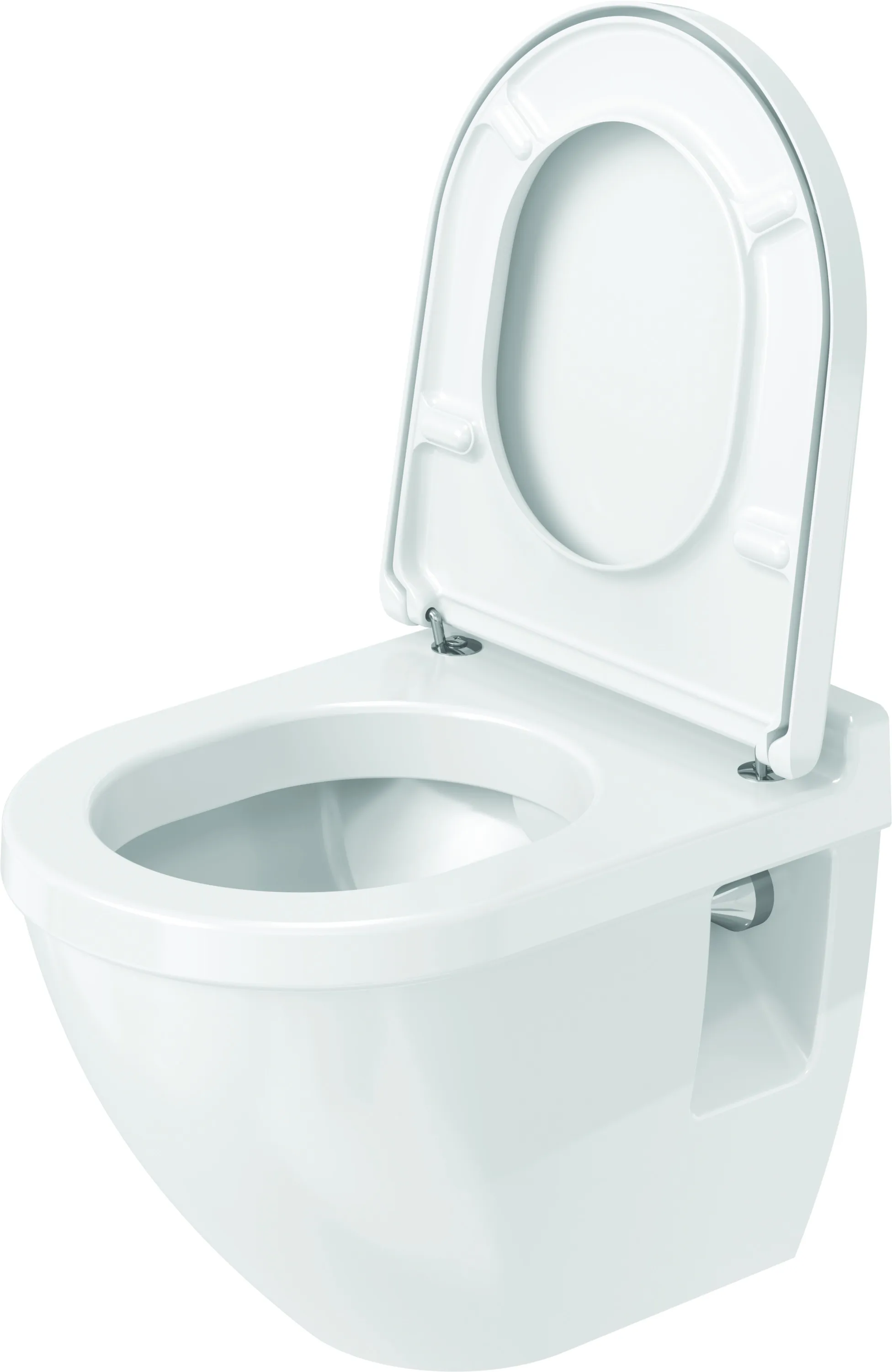 Wand-Tiefspül-WC Compact „Starck 3“ 36,5 × 35,5 × 48 cm, Befestigung sichtbar, mit Spülrand, Abgang waagerecht