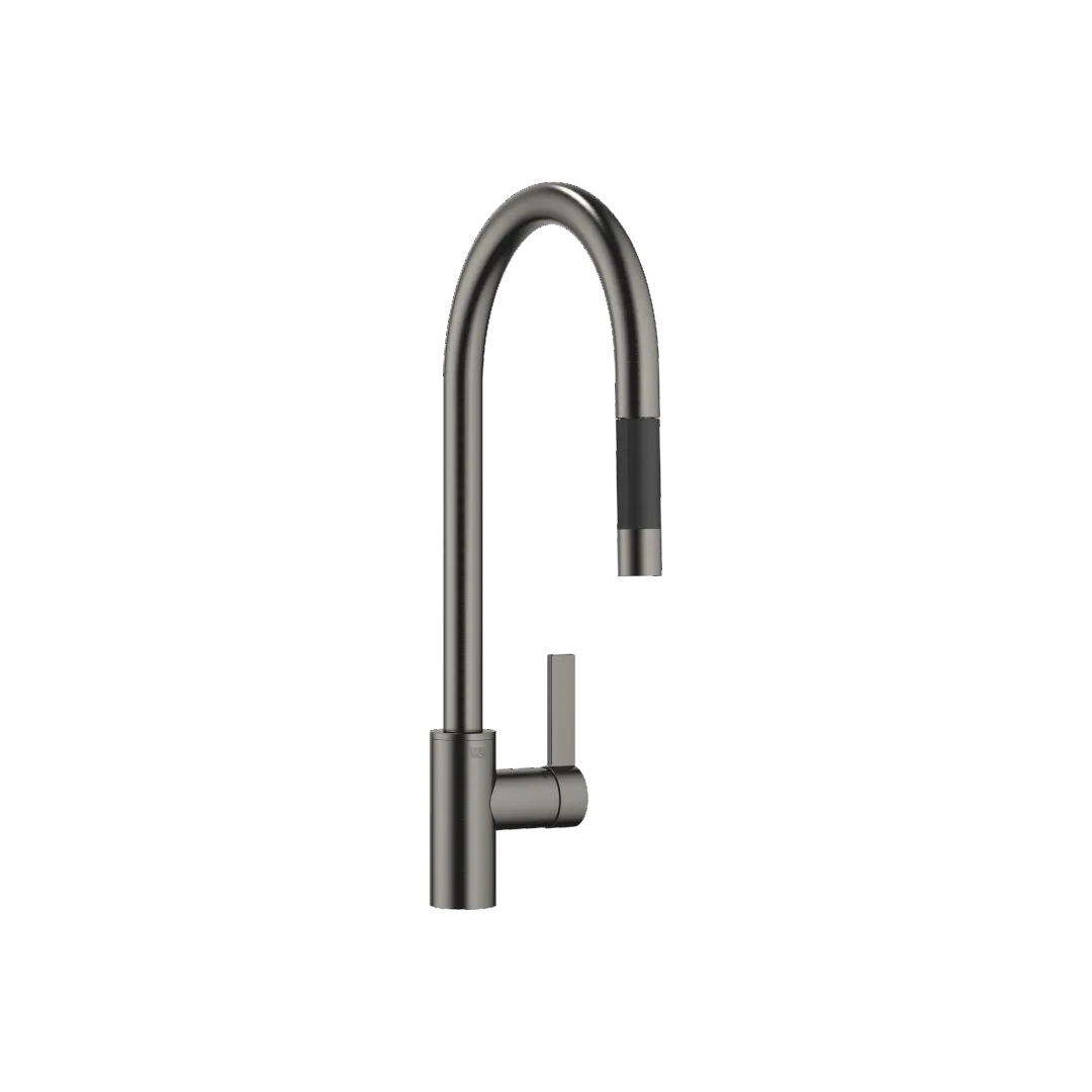 Dornbracht Einhebelmischer Pull-down mit Brausefunktion TARA ULTRA, Ausladung 240 mm, Armaturenhöhe 500 mm in Dark Platinum gebürstet Dornbracht Einhebelmischer Pull-down mit Brausefunktion TARA ULTRA, Ausladung 240 mm, Armaturenhöhe 500 mm in Dark Platinum gebürstet