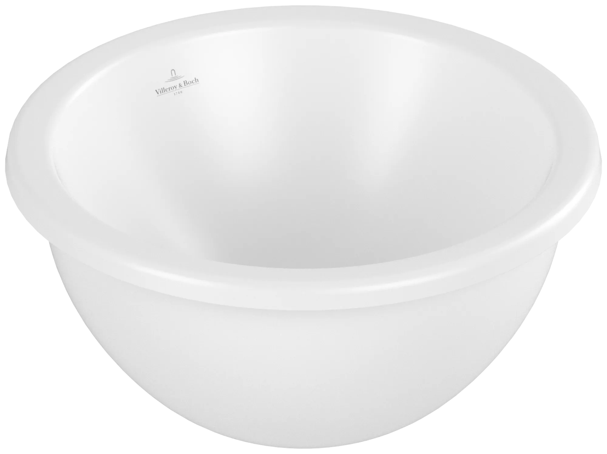 Villeroy & Boch Unterbauwaschbecken Loop & Friends, 330x330x190 mm, Stone White CeramicPlus, TitanCeram, matt, ohne Überlauf