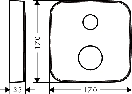 Verlängerungsrosette Axor 2-Loch chrom Verlängerungsrosette Axor 2-Loch chrom
