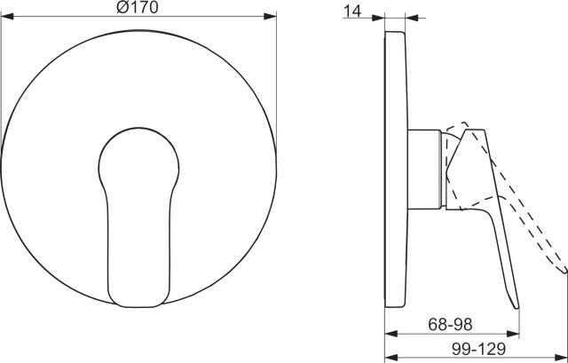 EHM Fertigset für Brause-Batterie BASIC 8056 Rosette rund Chrom