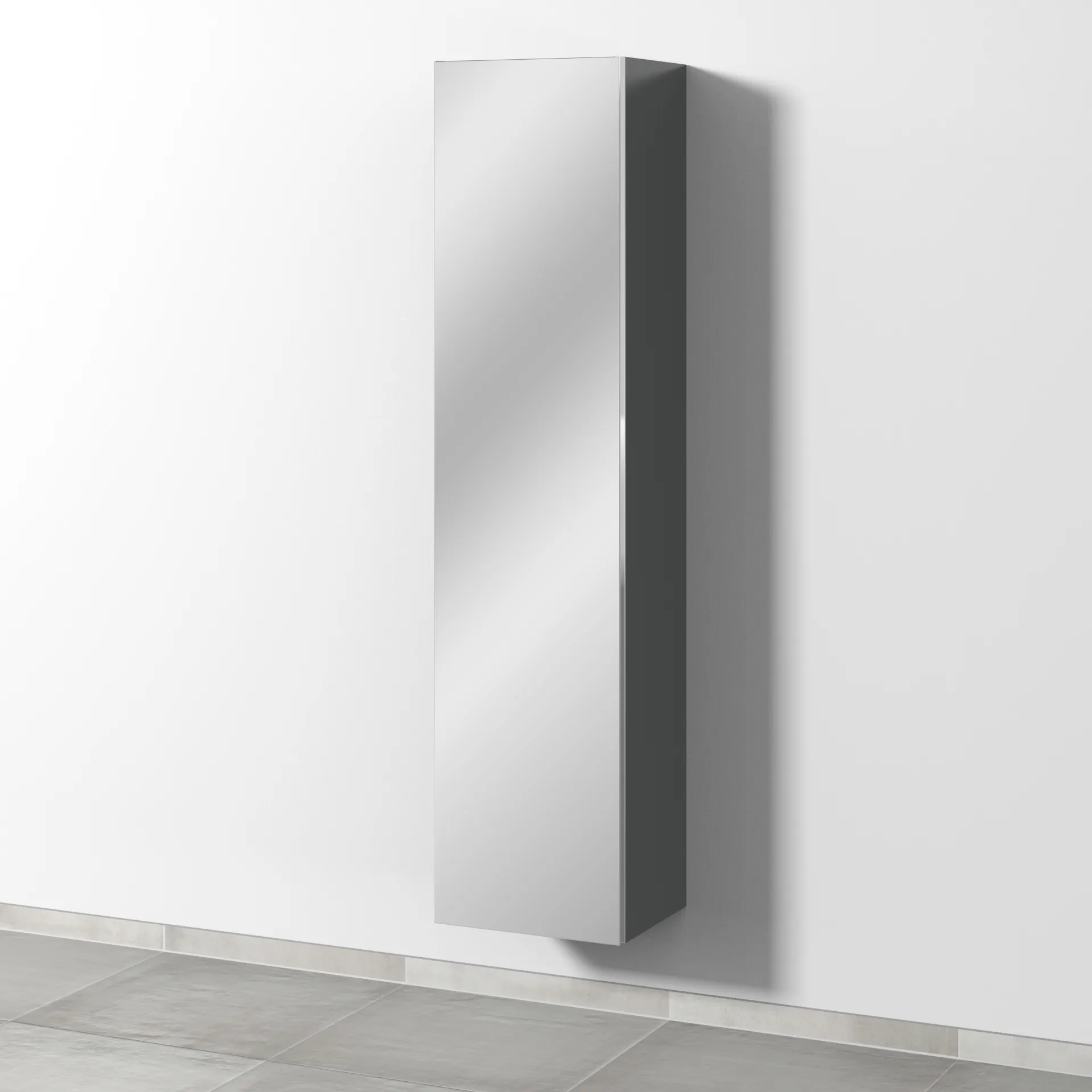 Sanipa Hochschrank „3way“ 400 × 1700 × 336 mm Anschlag links, in Anthrazit (glanz), Anschlag links