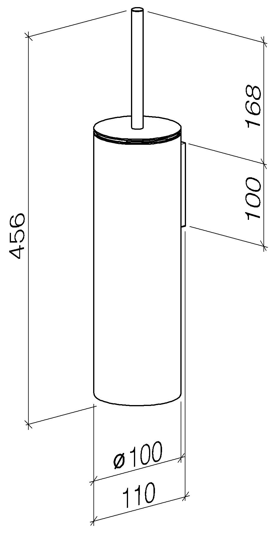 Meta.02 Toiletten-Bürstengarnitur Wandmodell 11 cm