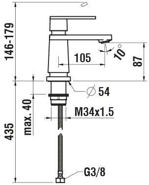 Laufen Einhebel-Waschtischmischer THE NEW CLASSIC Festauslauf 105 mm chrom Laufen Einhebel-Waschtischmischer THE NEW CLASSIC Festauslauf 105 mm chrom