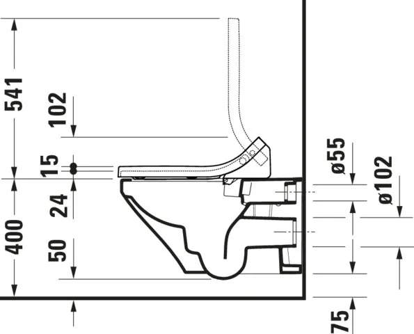 Wand-Tiefspül-WC „DuraStyle“ 37,6 × 35 × 62 cm, Befestigung verdeckt, ohne Spülrand Wand-Tiefspül-WC „DuraStyle“ 37,6 × 35 × 62 cm, Befestigung verdeckt, ohne Spülrand