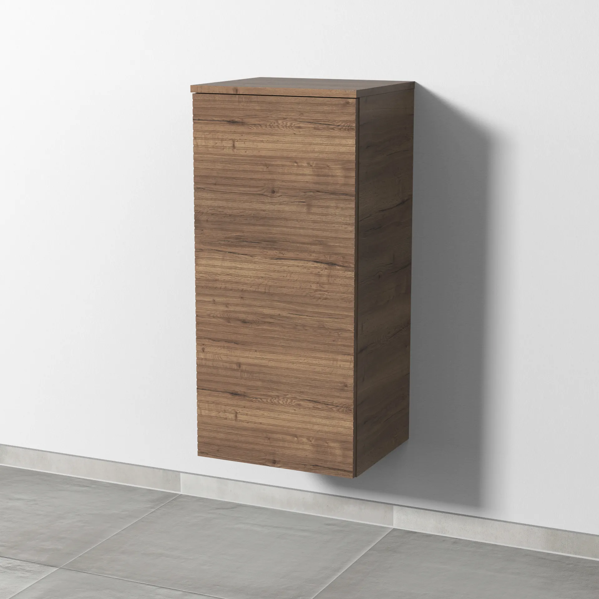 Sanipa Mittelschrank „3way“ Struktur 400 × 850 × 345 mm Anschlag links, in Eiche Tabak, Anschlag links Sanipa Mittelschrank „3way“ Struktur 400 × 850 × 345 mm Anschlag links, in Eiche Tabak, Anschlag links