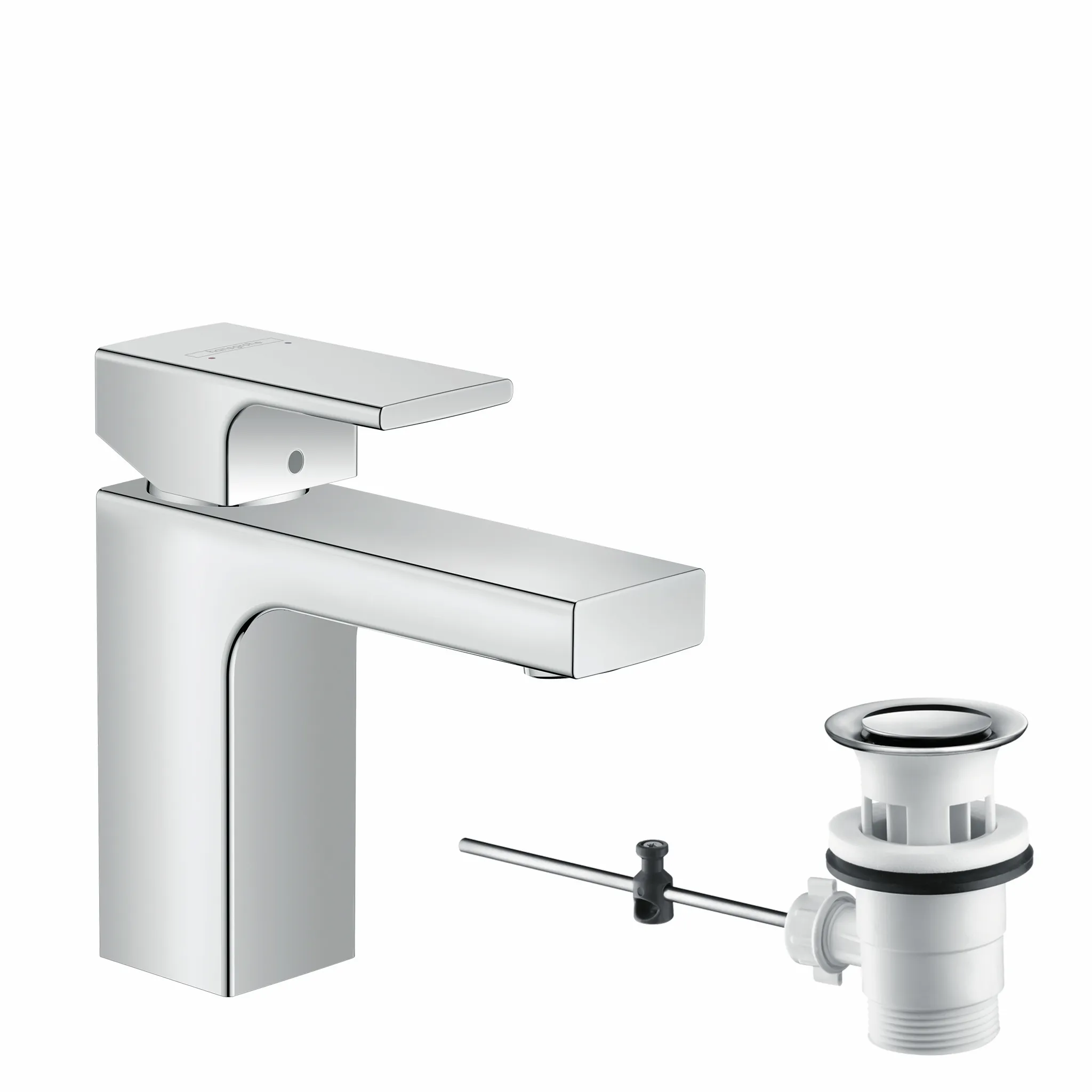 Hansgrohe Vernis Shape Einhebel-Waschtischmischer 100 mit isolierter Wasserführung, Chrom Hansgrohe Vernis Shape Einhebel-Waschtischmischer 100 mit isolierter Wasserführung, Chrom