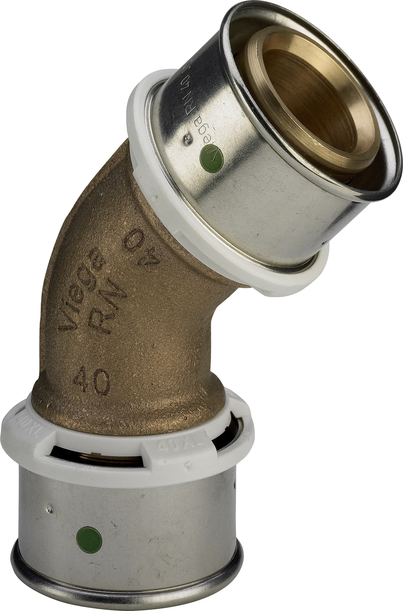 Viega „Sanfix P“ 45°- Bogen mit 2 Muffen 32 mm Viega „Sanfix P“ 45°- Bogen mit 2 Muffen 32 mm