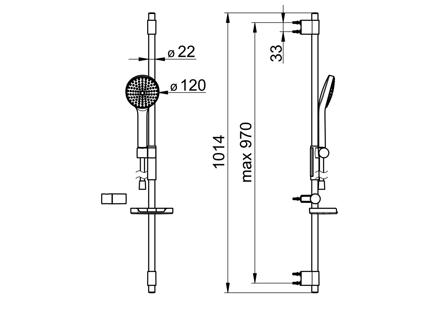 HansaACTIVEJET Wandstangen-Brausenset Hansaactivjet 8437 Chrom/Hellgrau 1-strahlig HansaACTIVEJET Wandstangen-Brausenset Hansaactivjet 8437 Chrom/Hellgrau 1-strahlig