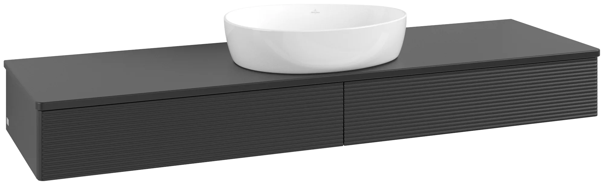 Villeroy & Boch Antao Waschbeckenunterschrank K14_1, 1600x190x500 mm, Black Matt Lacquer