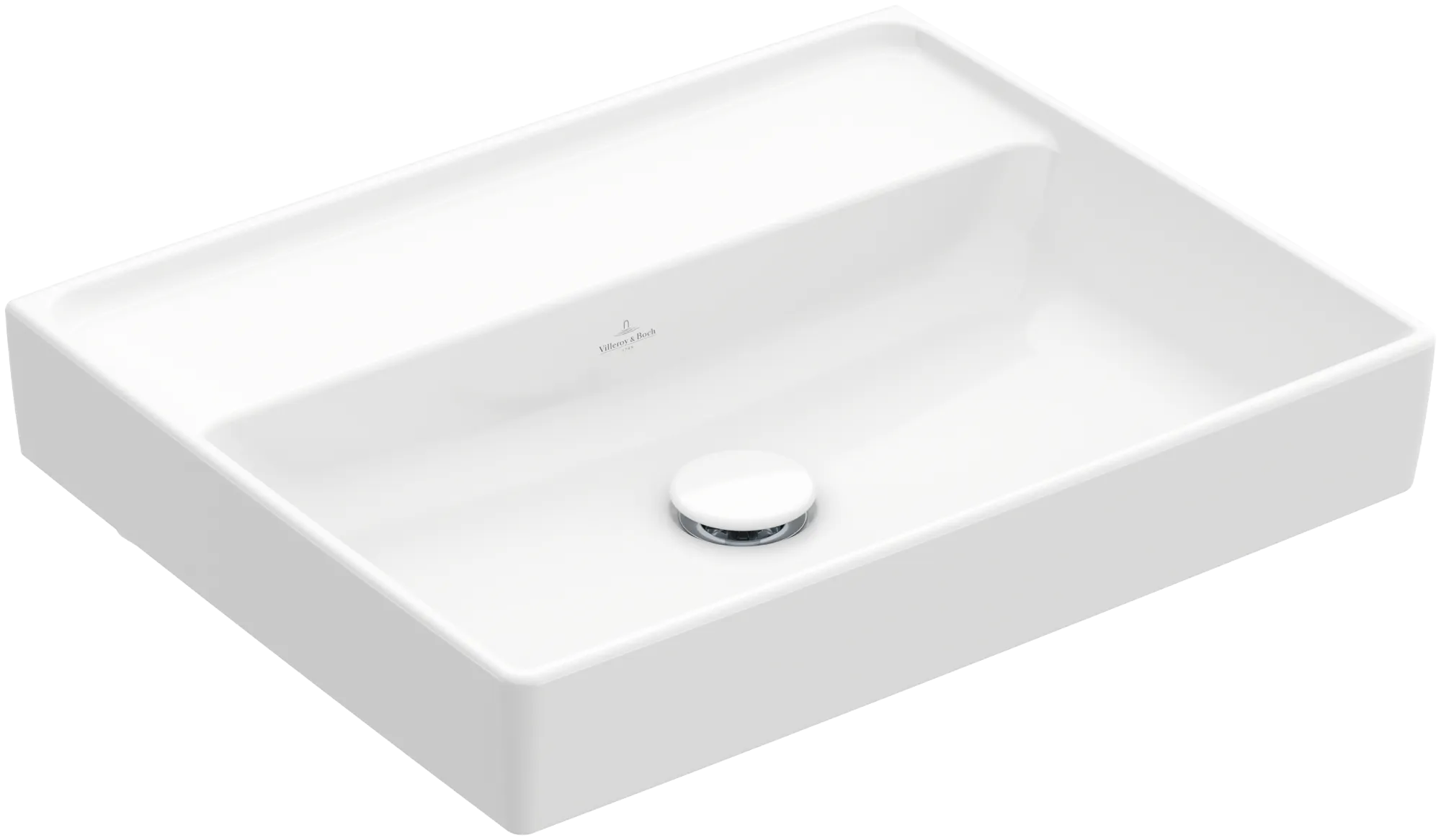 Villeroy & Boch Wandwaschtisch aus TitanCeram „Collaro“ 550 × 440 × 160 mm, ohne Hahnlochbohrung in Weiß Alpin Villeroy & Boch Wandwaschtisch aus TitanCeram „Collaro“ 550 × 440 × 160 mm, ohne Hahnlochbohrung in Weiß Alpin