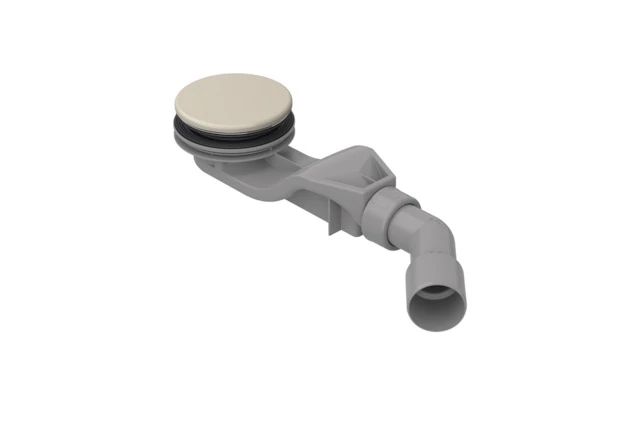 Bette Ablaufgarnitur BetteSolid 30 beige Antirutsch Pro, seitlich, 415x120x48 mm, 0,6 l/s, Ab- und Überlauf für Duschwanne/Duschfläche