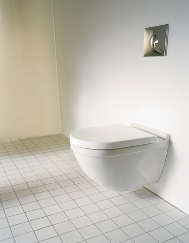 WC-Sitz Starck 3 ohne SoftClose Scharniere edelstahl, weiß