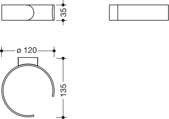 HEWI Gehhilfenhalter pulverbeschichtet „System 900“ 12 cm