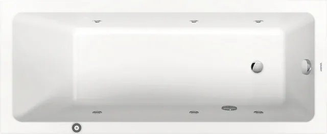 Duravit Whirlwanne „No.1“ rechteck 1700 × 700 mm, Fußablauf mit Jet Project, in Weiß Duravit Whirlwanne „No.1“ rechteck 1700 × 700 mm, Fußablauf mit Jet Project, in Weiß