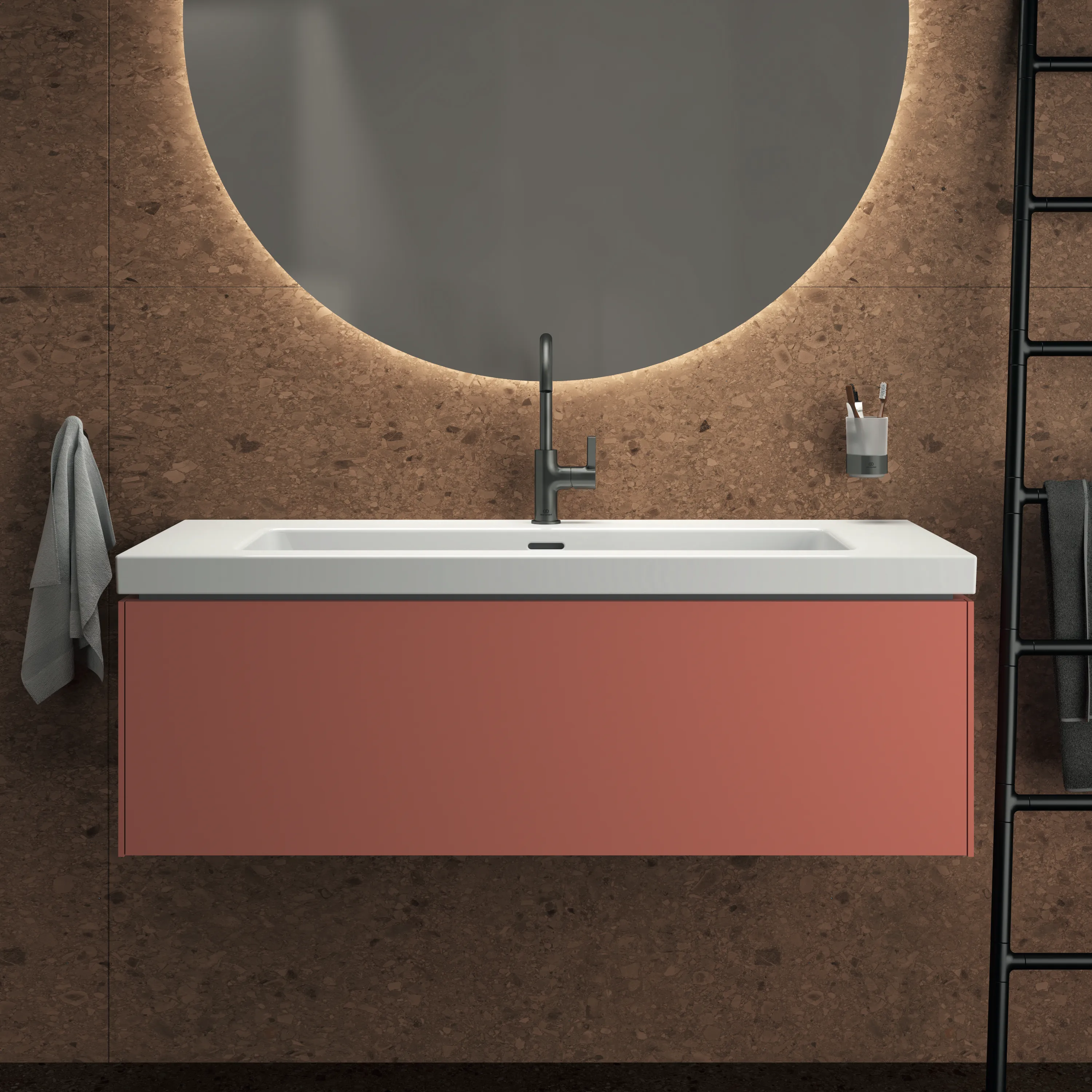 Ideal Standard Möbelwaschtischunterschrank Conca 1 Auszug 1200x505x370mm Sunset