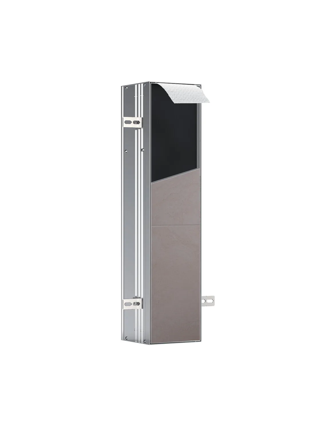 WC-Modul asis plus, Unterputz Papierentnahme oben, 658 mm, Tür links WC-Modul asis plus, Unterputz Papierentnahme oben, 658 mm, Tür links