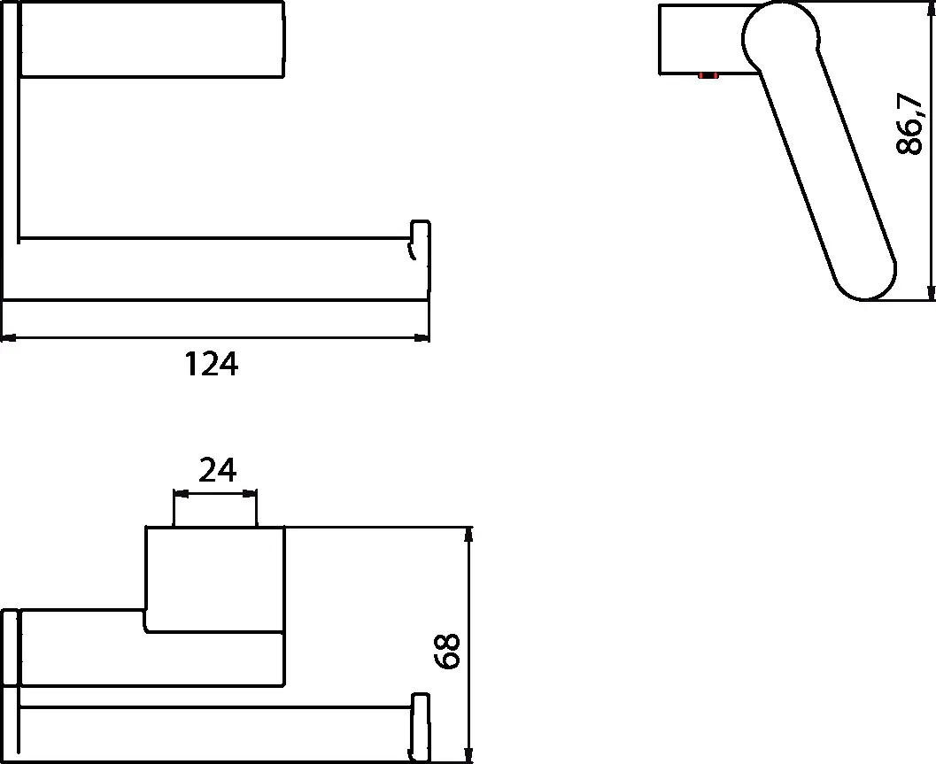 emco Toilettenpapierhalter ohne Deckel „system 2“ 6,8 × 8,7 cm in chrom, Befestigung verdeckt emco Toilettenpapierhalter ohne Deckel „system 2“ 6,8 × 8,7 cm in chrom, Befestigung verdeckt
