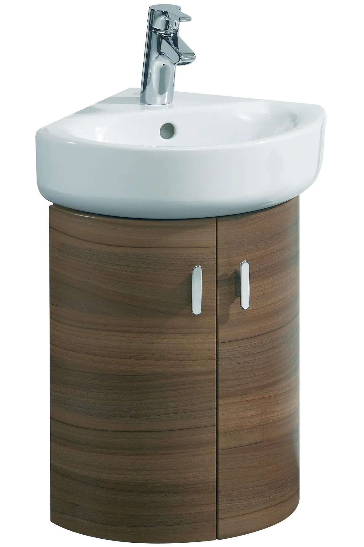 Ideal Standard Connect Eck-Waschtischunterschrank, Hochglanz weiß lackiert, 380 mm Tiefe Ideal Standard Connect Eck-Waschtischunterschrank, Hochglanz weiß lackiert, 380 mm Tiefe