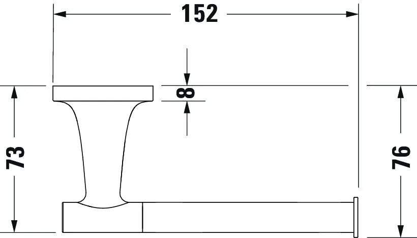 Duravit Toilettenpapierhalter „Starck T“ 15,2 × 15,2 × 5 cm in Befestigung verdeckt Duravit Toilettenpapierhalter „Starck T“ 15,2 × 15,2 × 5 cm in Befestigung verdeckt