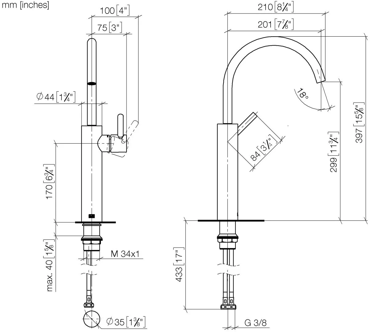 Waschtisch-Einhandbatterie mit erhöhtem Standfuß ohne Ablaufgarnitur META Chrom 33534661 Waschtisch-Einhandbatterie mit erhöhtem Standfuß ohne Ablaufgarnitur META Chrom 33534661
