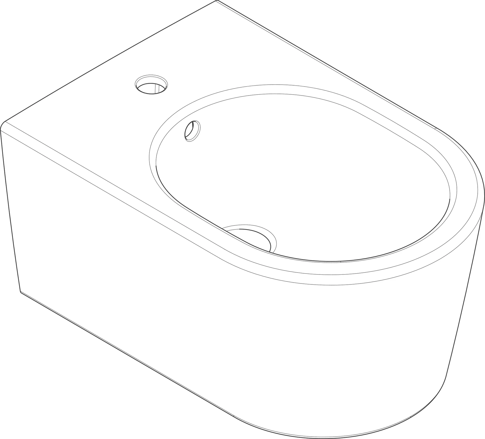 Hansgrohe Bidet „EluPura S“, Befestigung verdeckt in Weiß Hansgrohe Bidet „EluPura S“, Befestigung verdeckt in Weiß