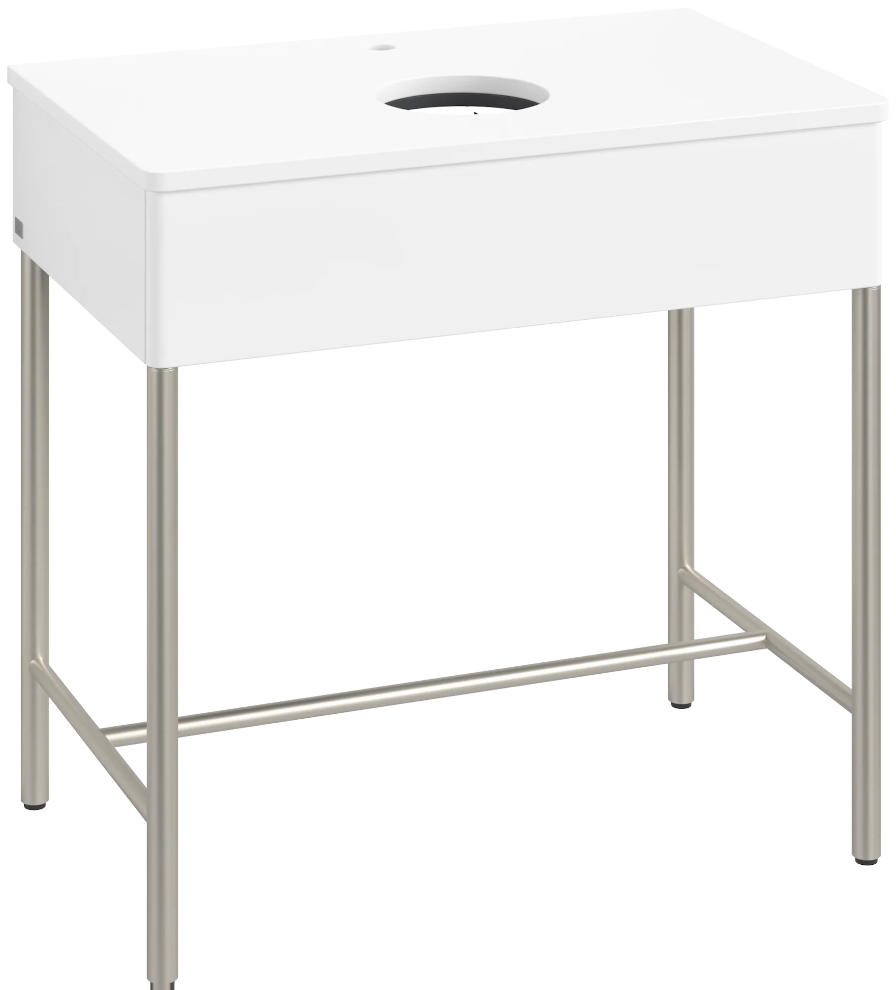 Villeroy & Boch Waschbeckenunterschrank Artis K60050MT, Eckig White Matt Lacquer, 800x782x500mm, mit Metallgestell und Push-to-open Funktion