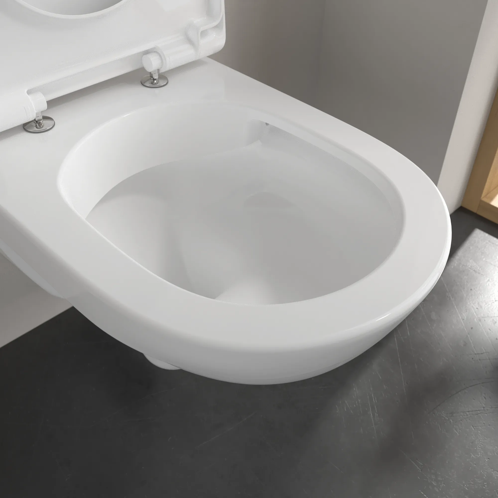 Tiefspül-WC spülrandlos O.novo 5660R0, 360 x 560 x 340 mm, Oval, wandhängend, Abgang waagerecht, Weiß Alpin Tiefspül-WC spülrandlos O.novo 5660R0, 360 x 560 x 340 mm, Oval, wandhängend, Abgang waagerecht, Weiß Alpin
