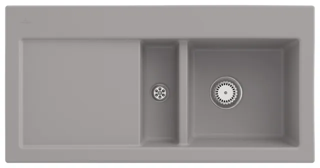 Villeroy & Boch Einbau-Küchenspülbecken „Subway“ 60 1000 × 510 × 220 mm, für Becken rechts in Fossil Villeroy & Boch Einbau-Küchenspülbecken „Subway“ 60 1000 × 510 × 220 mm, für Becken rechts in Fossil