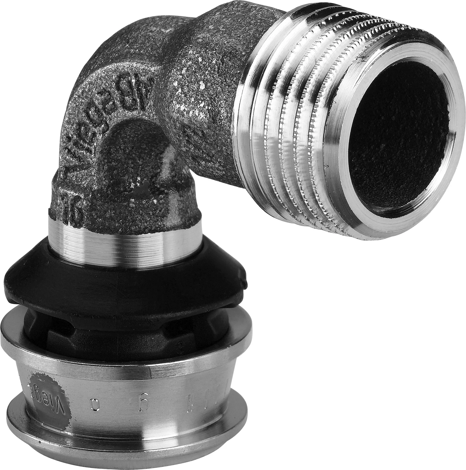 Viega „Raxofix“ 90°- Übergangsbogen 25 mm × 3/4″ Viega „Raxofix“ 90°- Übergangsbogen 25 mm × 3/4″