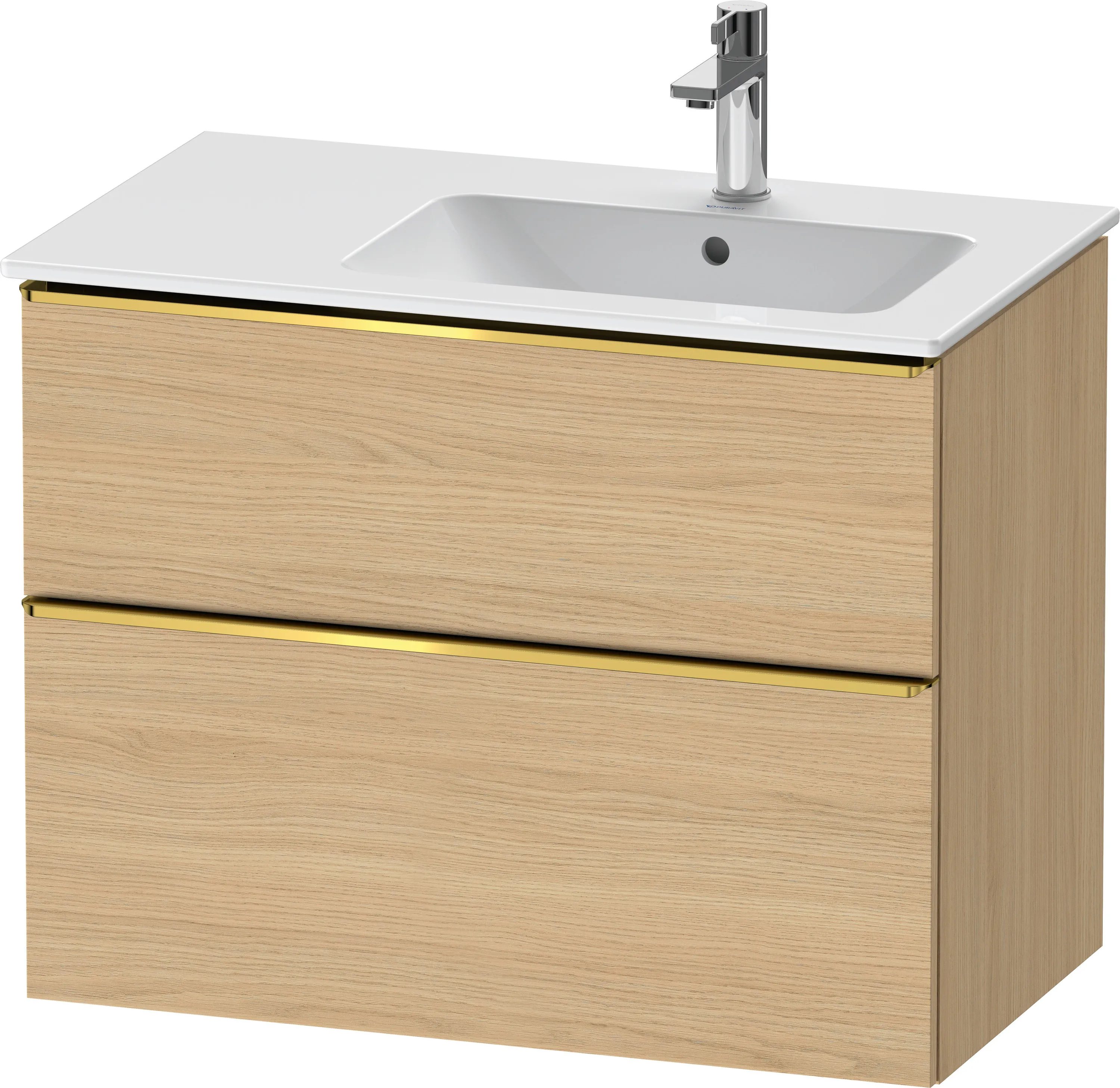 Duravit Waschtischunterschrank wandhängend „D-Neo“ 81 × 62,5 × 46,2 cm Eiche Natur